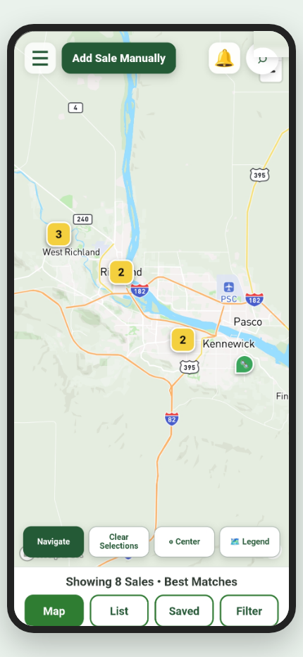 Map view app screen